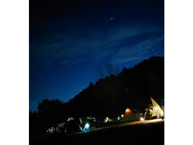 飯地高原自然テント村で撮影した夜景