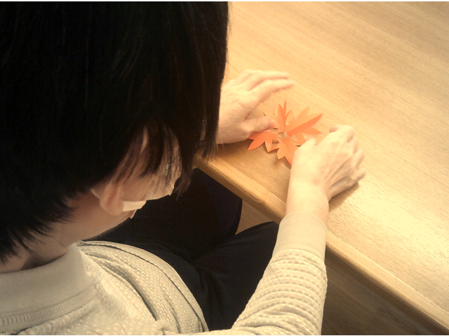 切り取った紅葉です😊